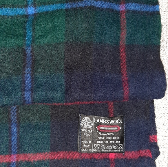 LAMSWOOL SCARF. PURE NEW WOOL.MADE IN ITALY.DRY CLEAN ONLY. MEN'S. - Picture 5 of 5